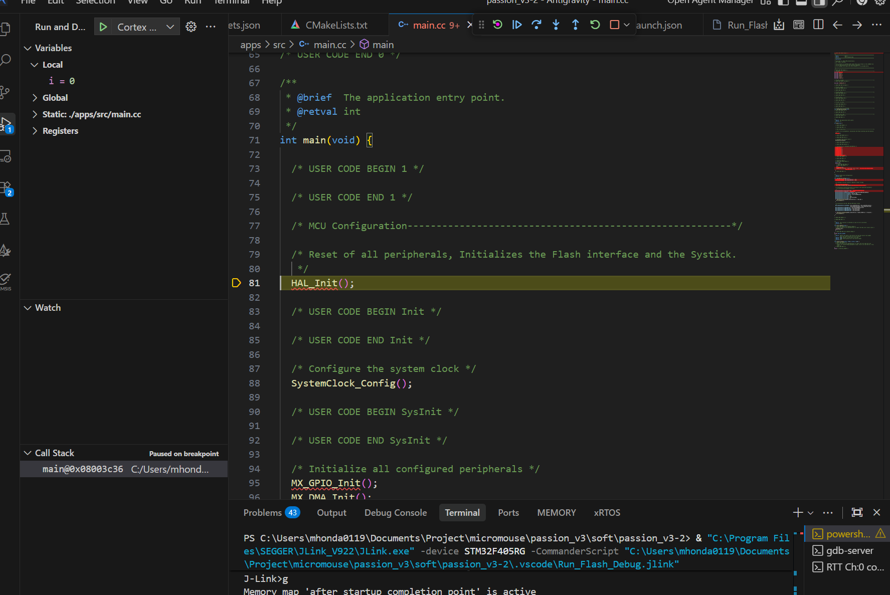 STM32CubeMX,VSCode,C++,J-link開発環境構築